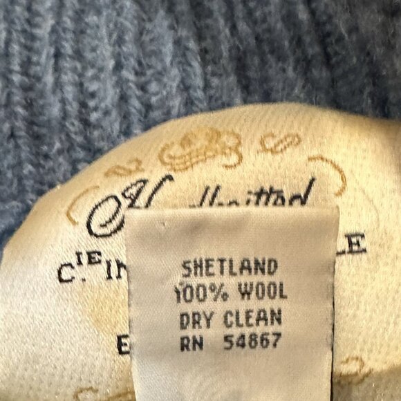 Express Vintage C.IE Internationale 80's-90's Hand Knit Wool Sweater Size S - Picture 6 of 6